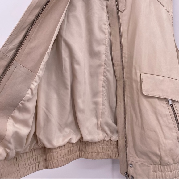 Club  Monaco Beige Lamb Leather Vest Size Small - Picture 5 of 5